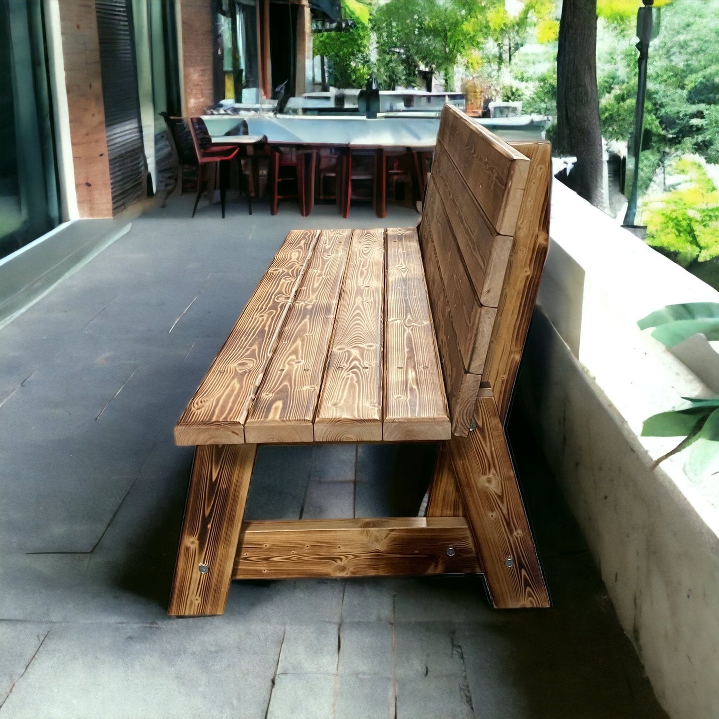 43 inch Handcrafted Wooden Bench
