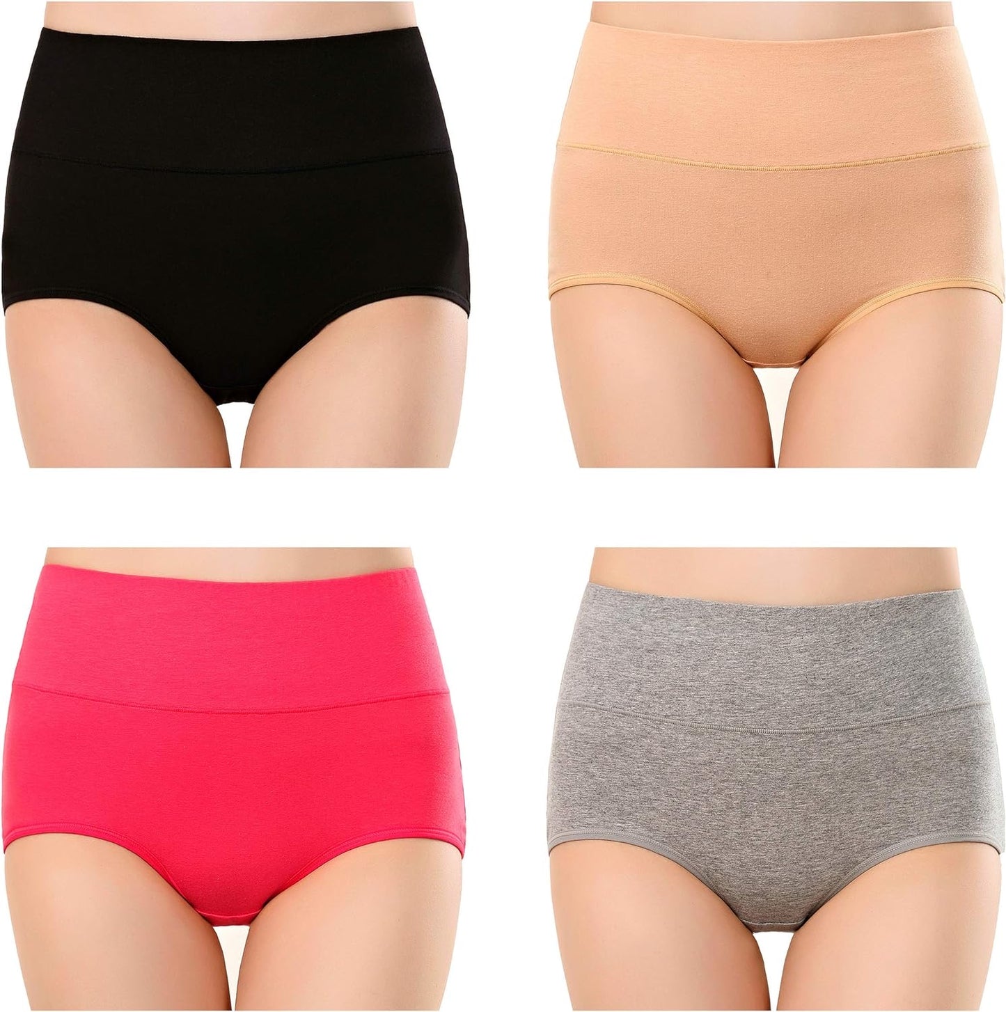 5pcs XXL-Womens High Waist Cotton Panties C Section Recovery Postpartum Soft Stretchy Full Coverage Underwear(5 Pack)