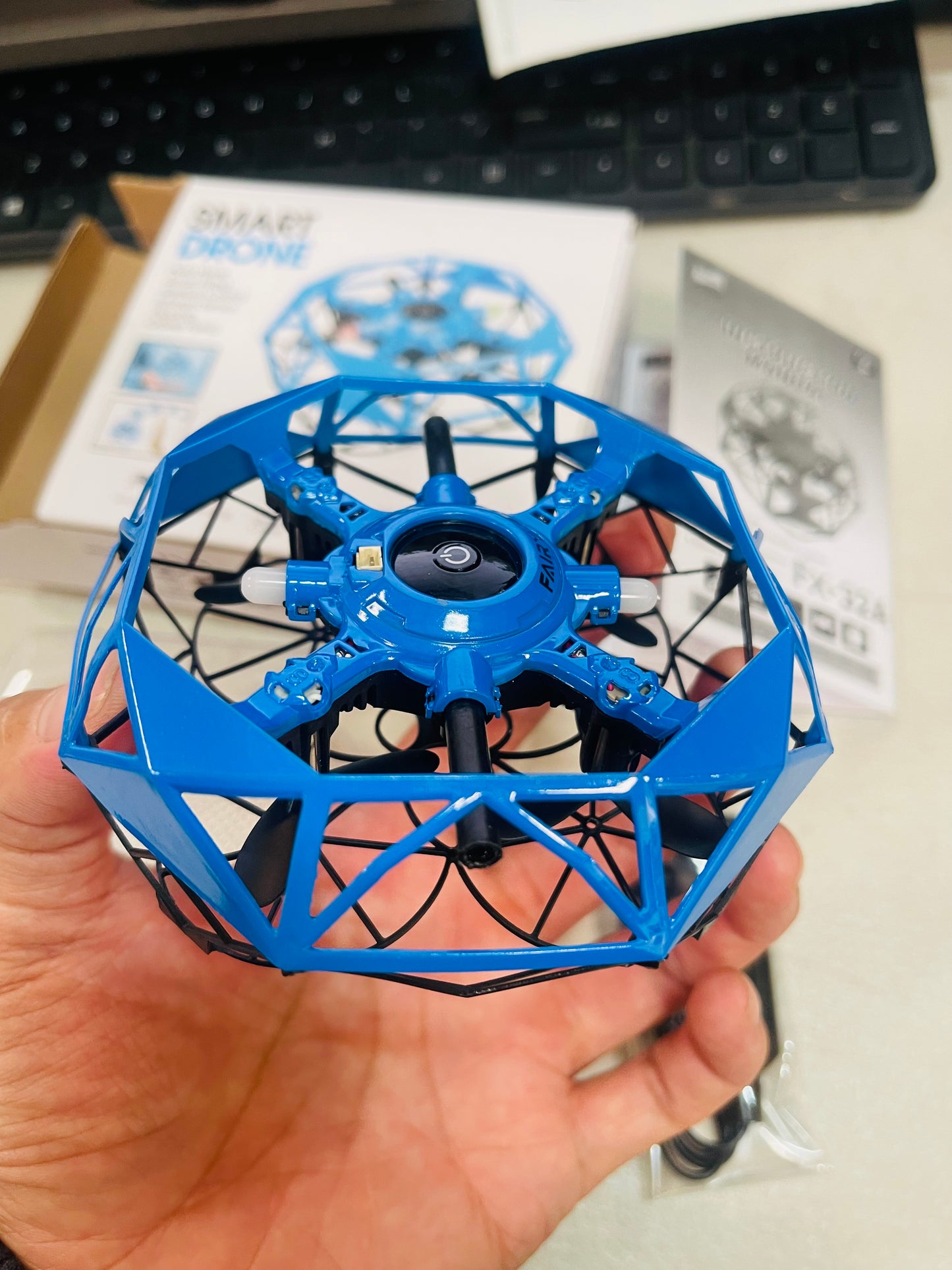 Hand Operated Mini Drone, Quad Induction Levitation UFO, 360° Indoor Drone