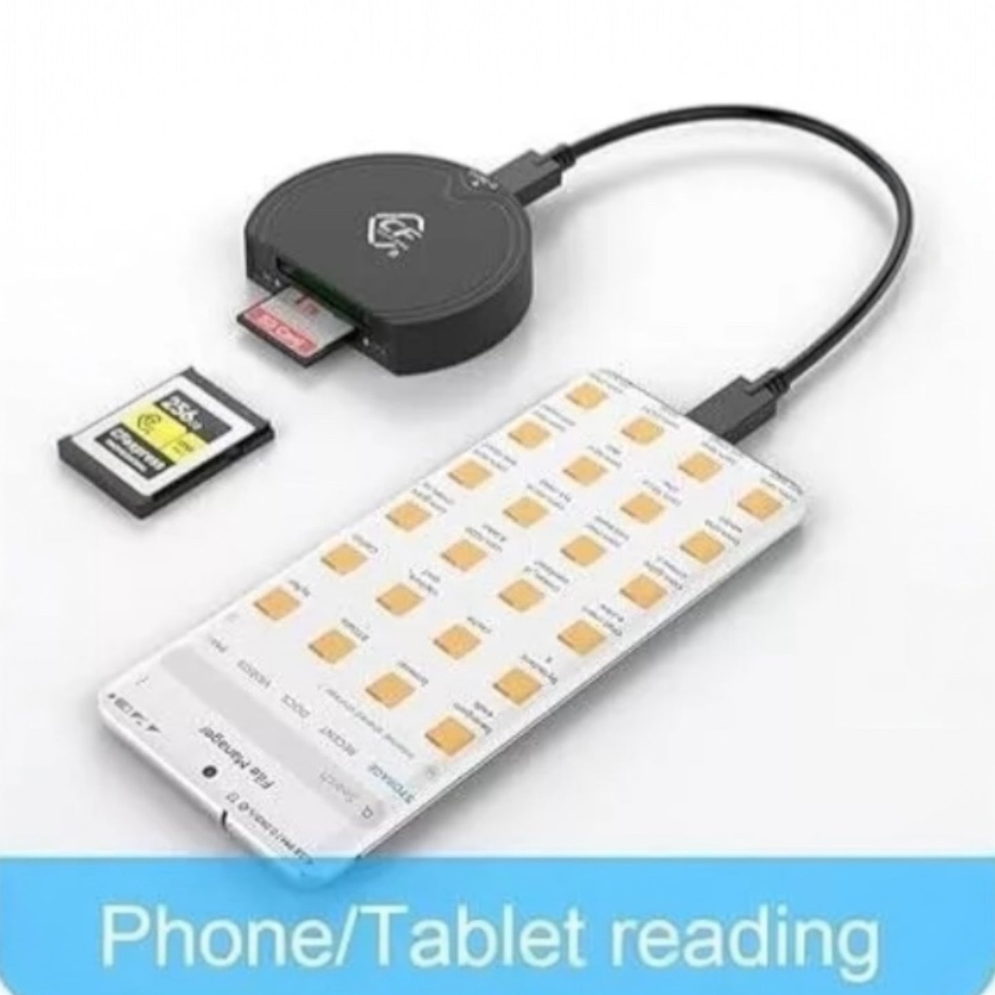 SD Card Reader for iPhone iPad Camera,Dual Card Slot Memory Card Reader Supports SD and TF Card Trail Camera Viewer Sd Card Adapter Portable Micro Sd Card Reader No Application Required Plug and Play