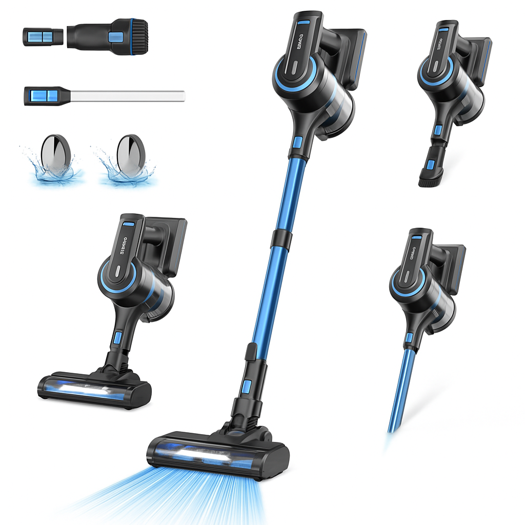 BLUE ONLY Cordless Vacuum Cleaner, 350W Powerful Cordless Stick Vacuum,