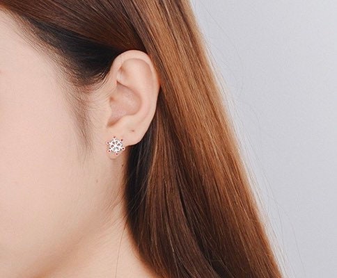 Christmas Sterling silver Stud earrings, Christmas gift includes gift box C12