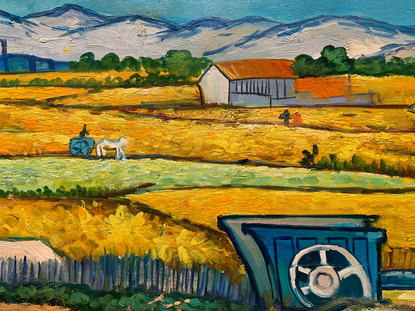 27x70inch oil paintings The classical field 100% hand-painted