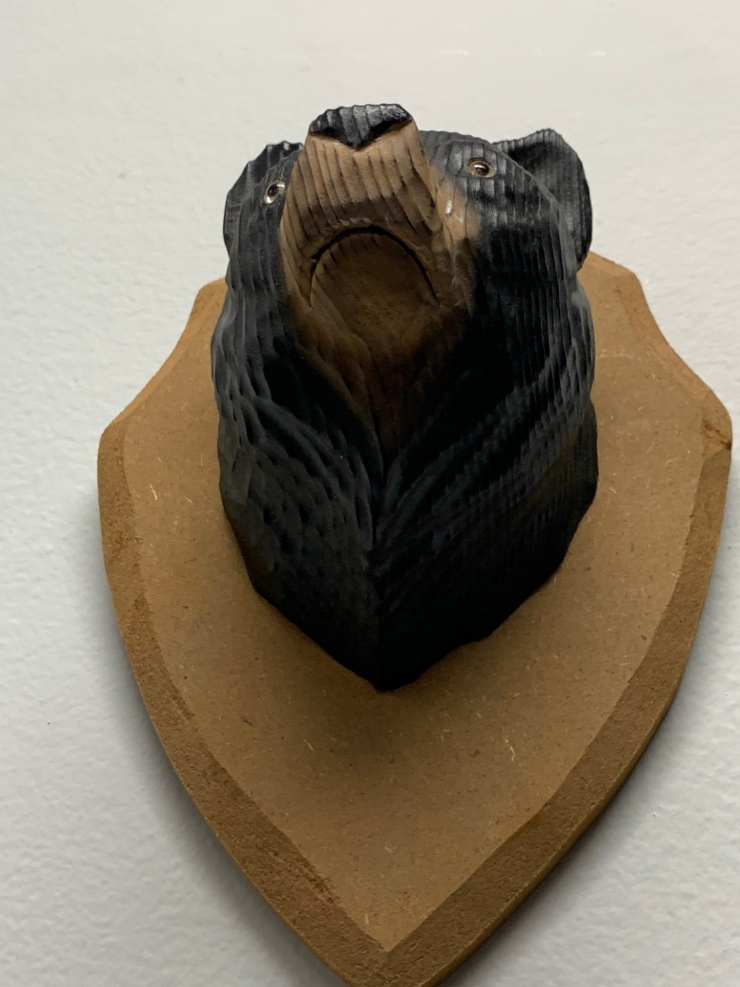 YEEYAYA Bear Head Wall decor Wall Art Wood sculpture Hand Carved Wood Wooden Bear Figurine Christmas gift present home Decor room Decor