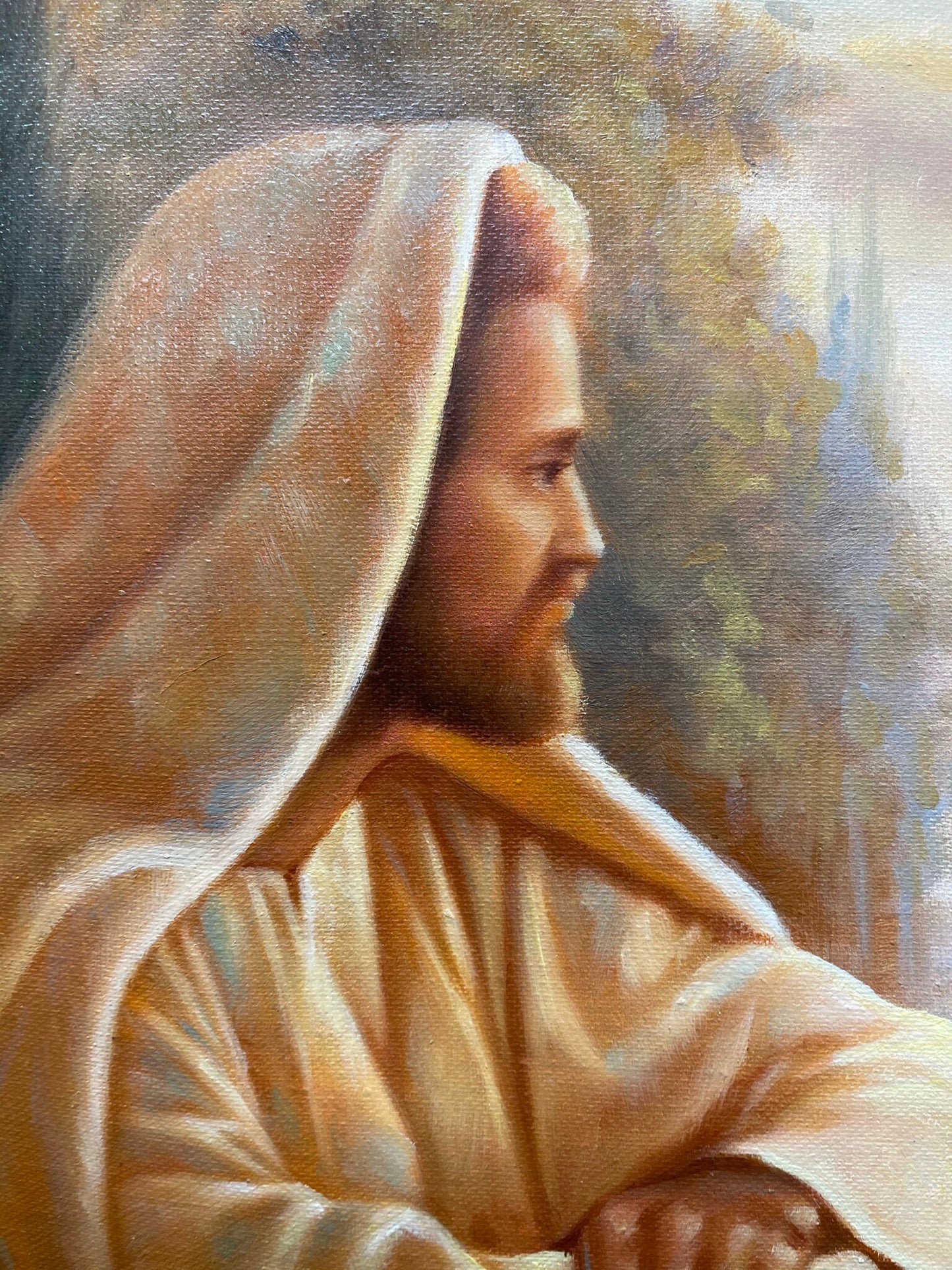 100% hand-painted 36in x24in Jesus oil paintings