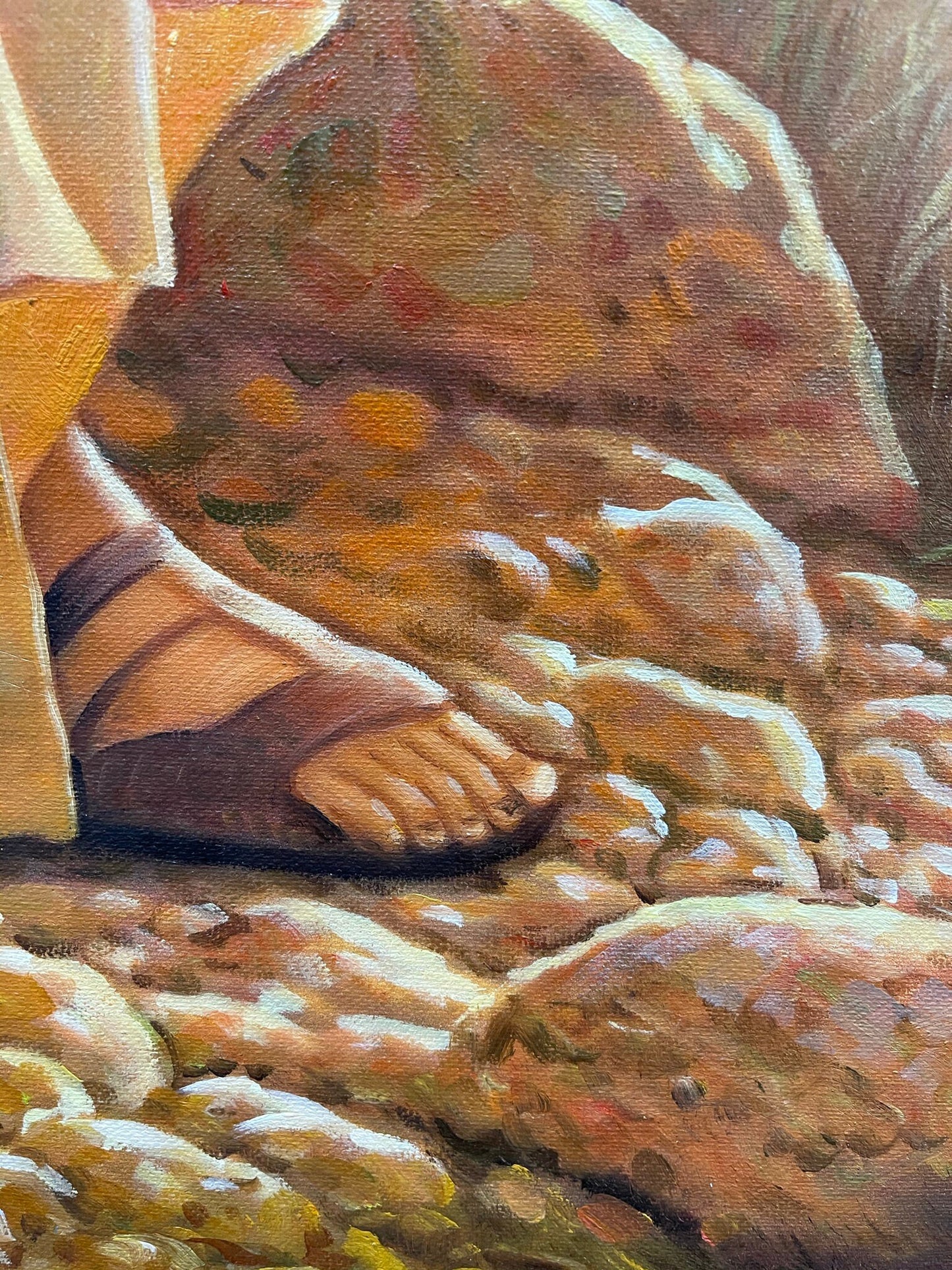 100% hand-painted 36in x24in Jesus oil paintings