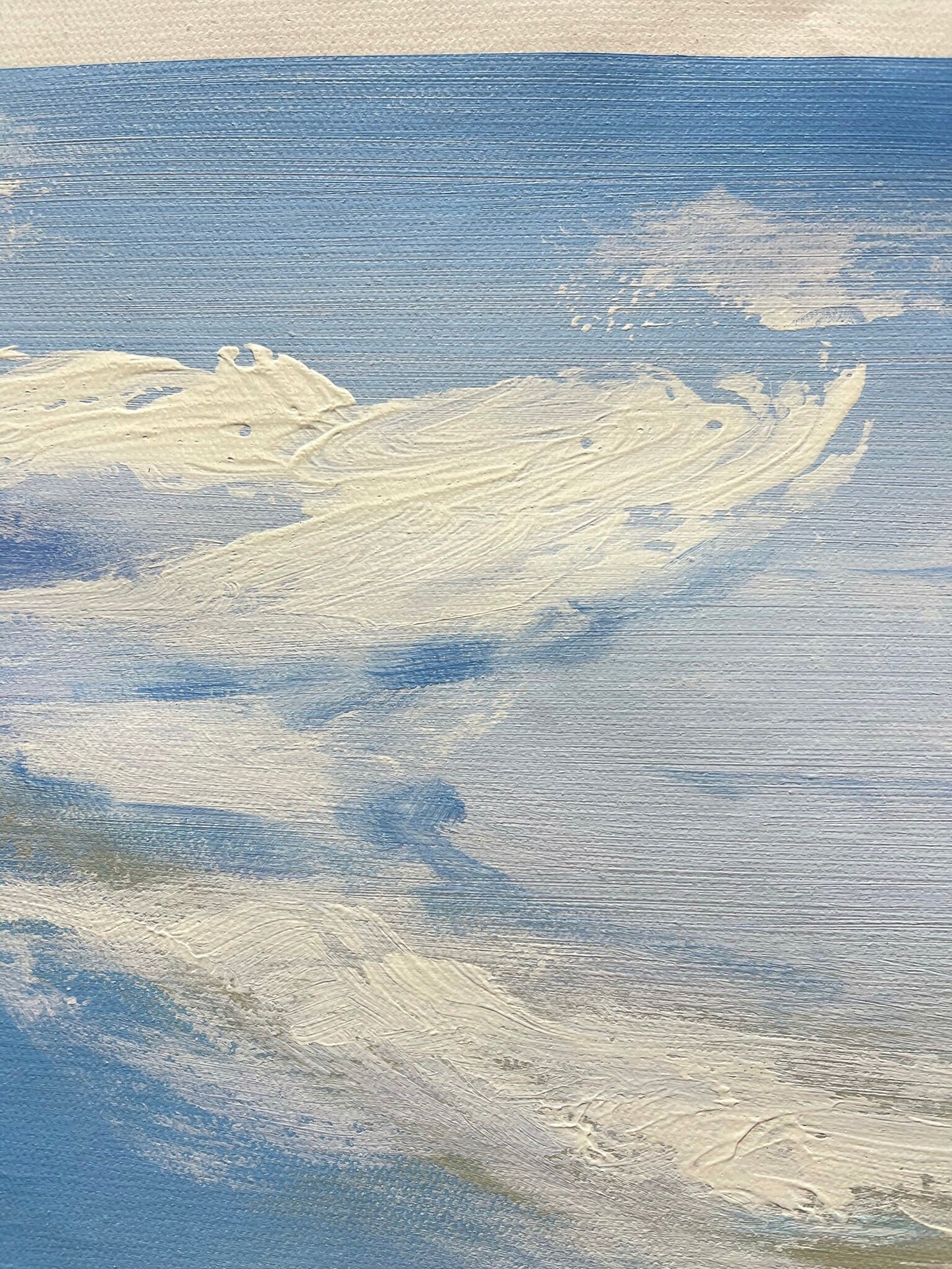 100% hand-painted 36in x24in Snow mountain oil paintings