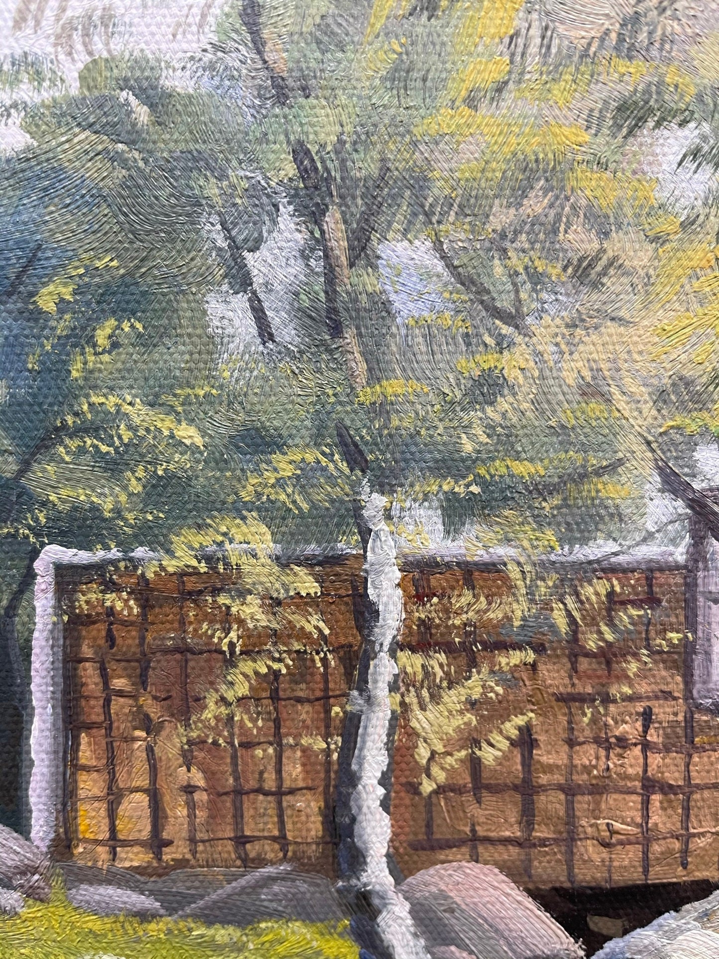 100% hand-painted Spring scenery 23.5x35.5 inch oil paintings The classical field