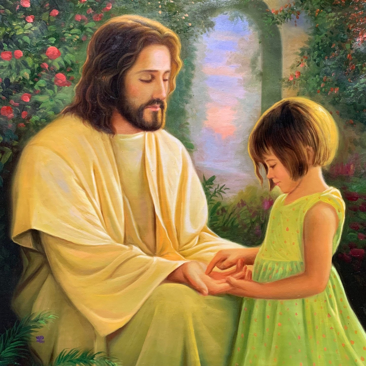 100% hand-painted Jesus 36x24 inch oil paintings The classical field