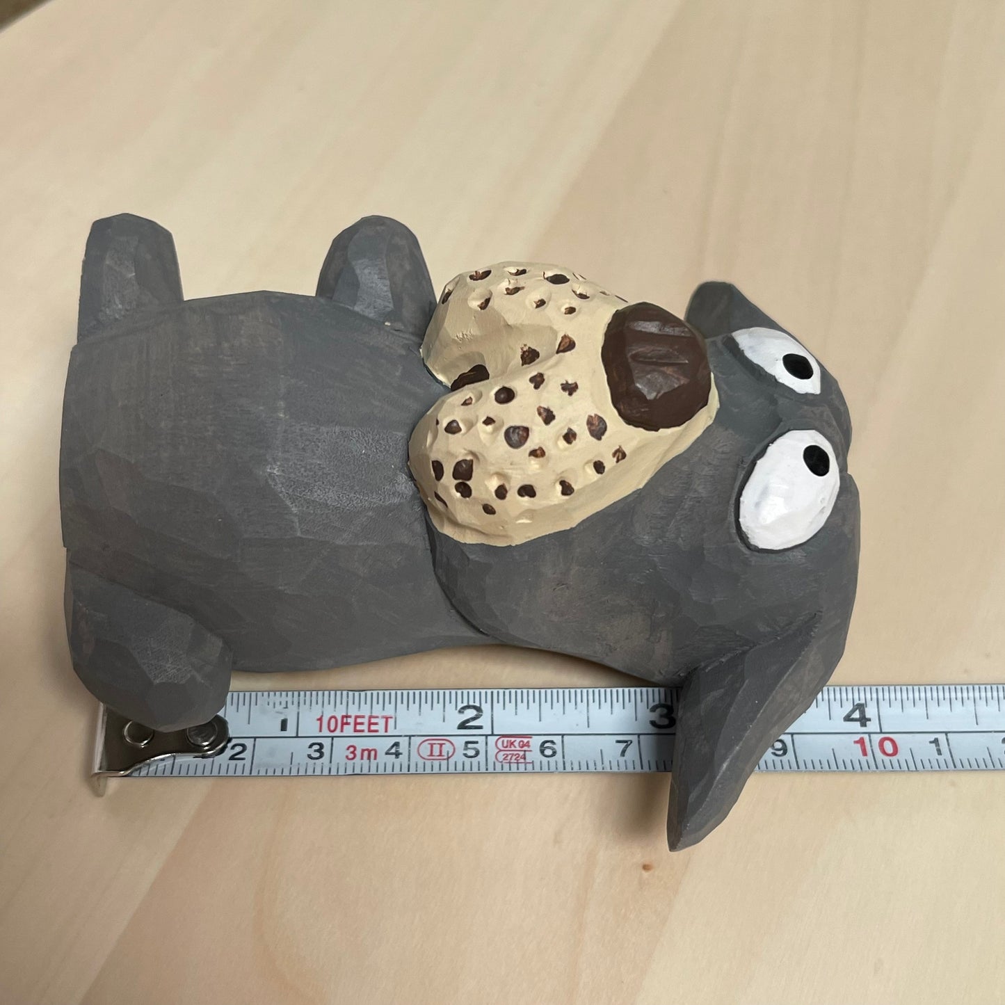 YEEYAYA Wood sculpture dazed dog Wood Dog puppy Home decor Wood statue Wood figurines room decor Hand Carved