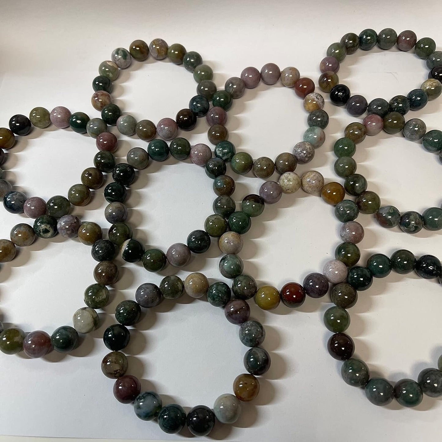 Natural stone bracelet 12mm (0.47") Bead 7-8.5 Inch beaded bracelets agate bracelet for women-(come with box)