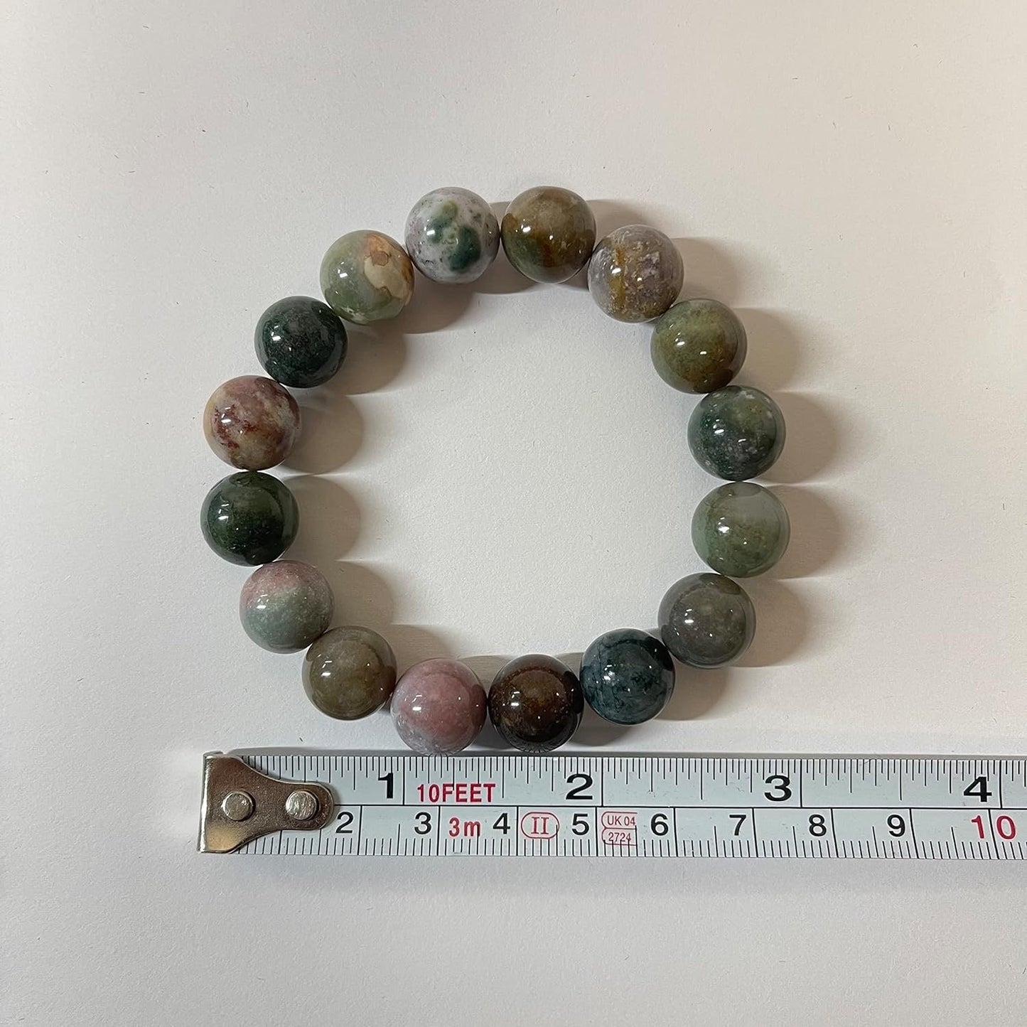 Natural stone bracelet 12mm (0.47") Bead 7-8.5 Inch beaded bracelets agate bracelet for women-(come with box)