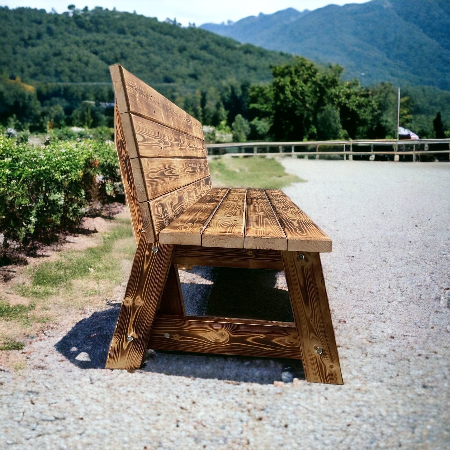 43 inch Handcrafted Wooden Bench