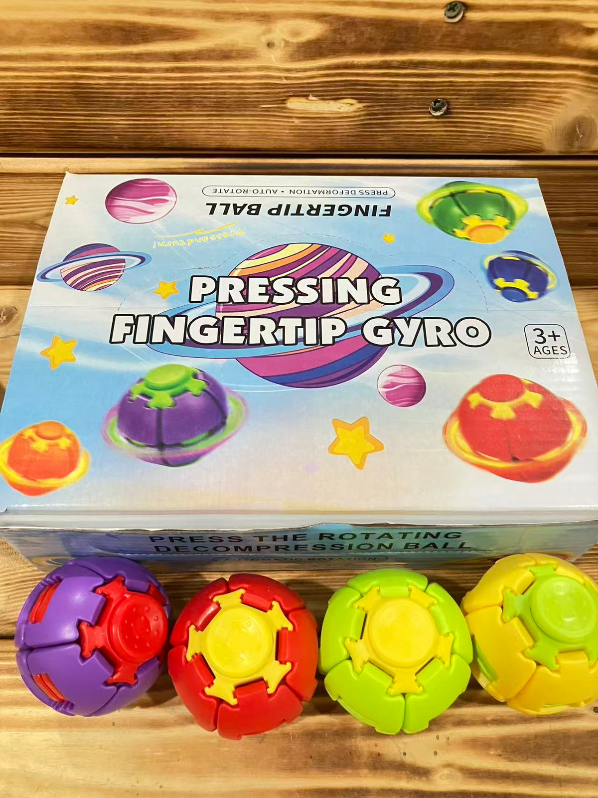 12 Pack Press to Spin Fidget Balls, 3D Printed Fidget Spinner Stress Balls