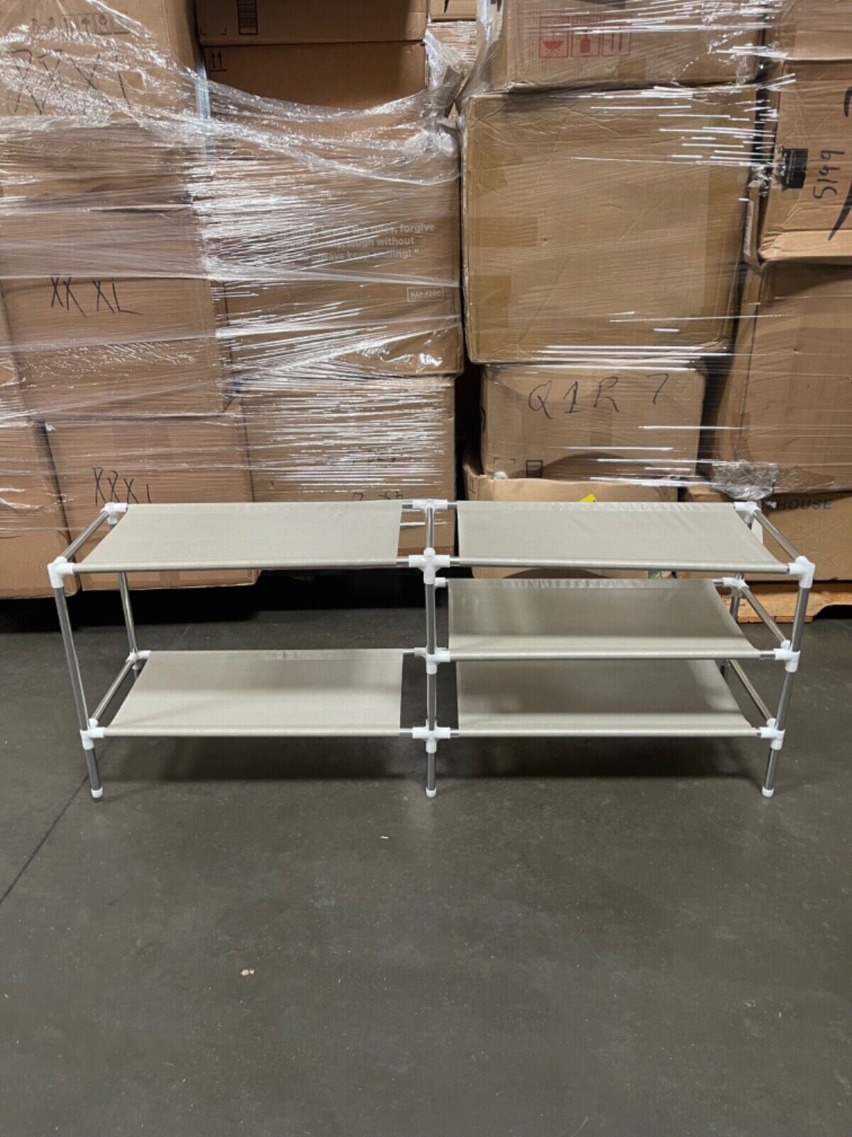 5-Tier Expandable Shoe Rack, Stackable and Adjustable Shoes Organizer Storage