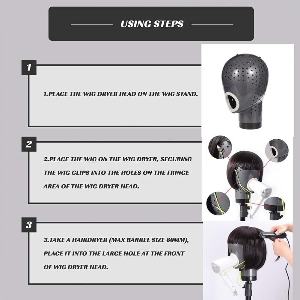 Hair Dryer Wig Stand Holder Mannequin Head