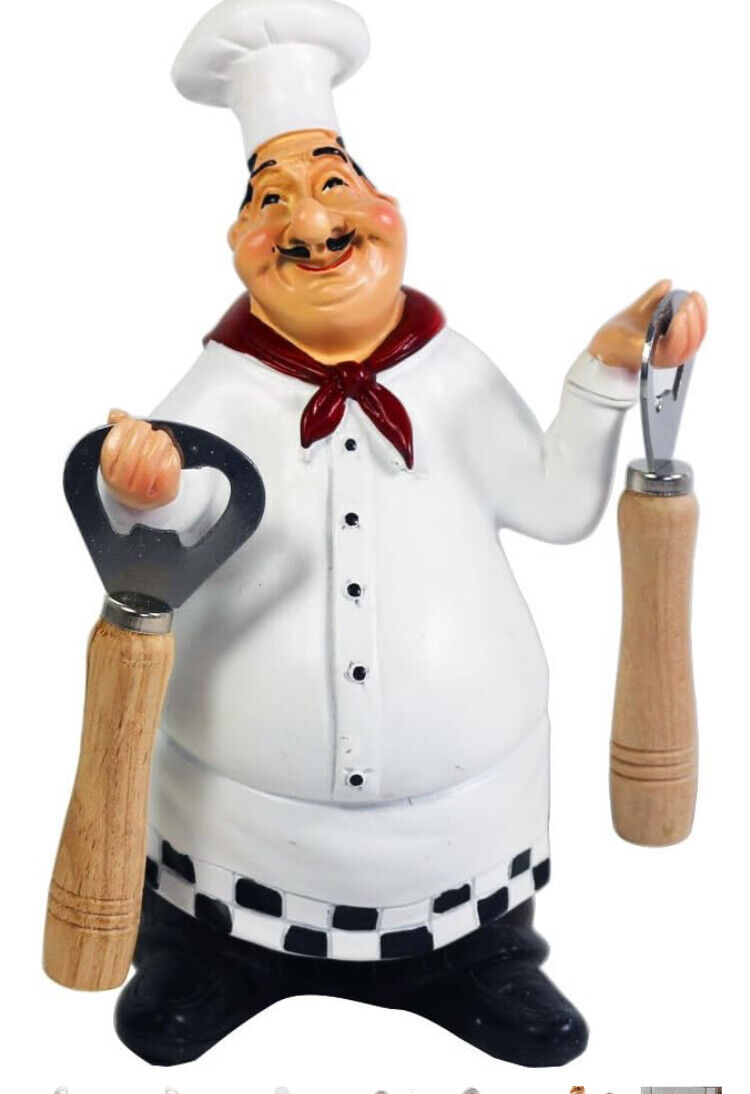 Italian Chef Figurines Kitchen Decor Chef Statue Restaurant Resin Crafts
