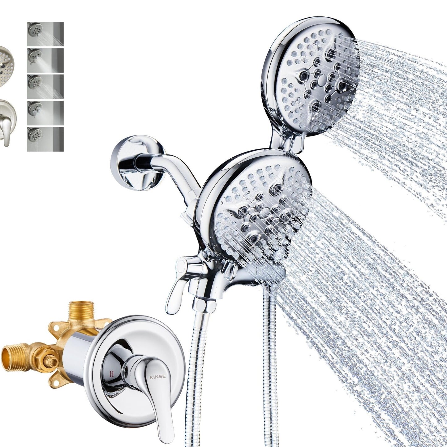 10 Inch Matte Black Shower System with High Pressure Rain Shower Head