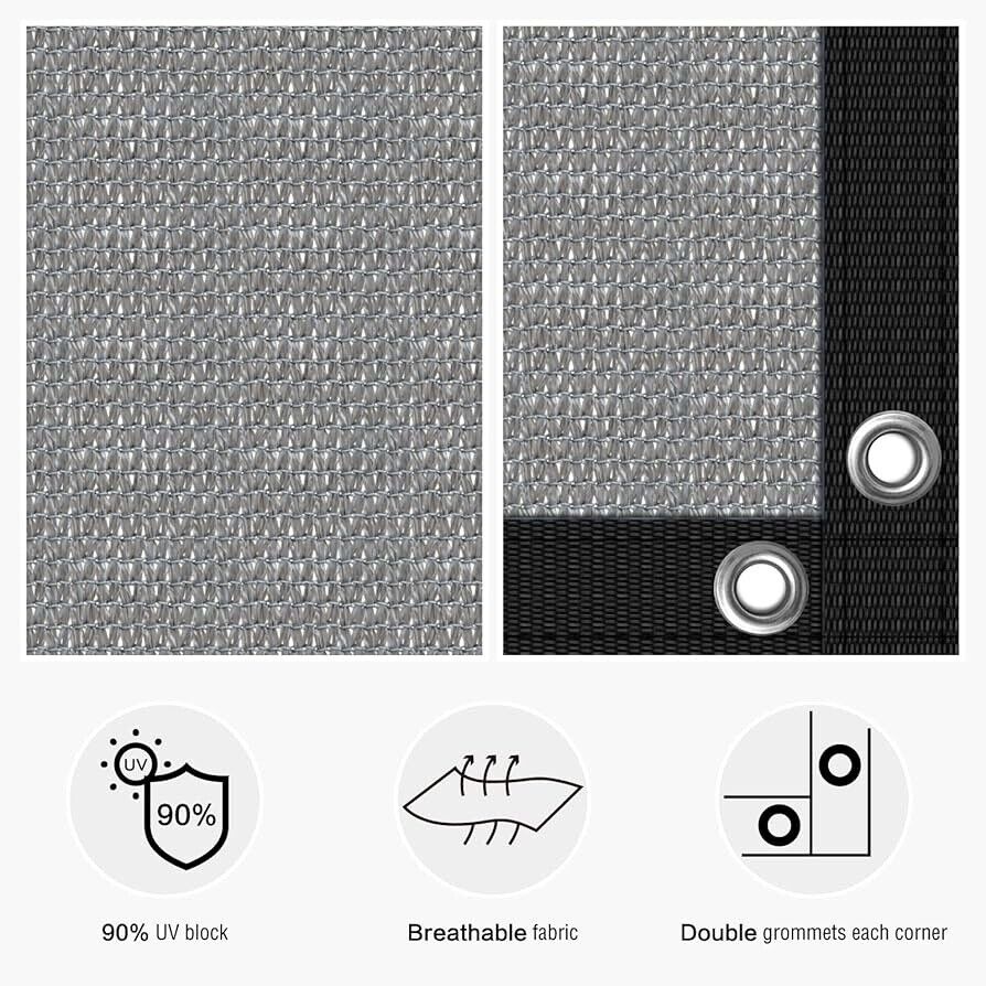 Sun Shade Cloth Shade Fabric Privacy Screen with Grommets