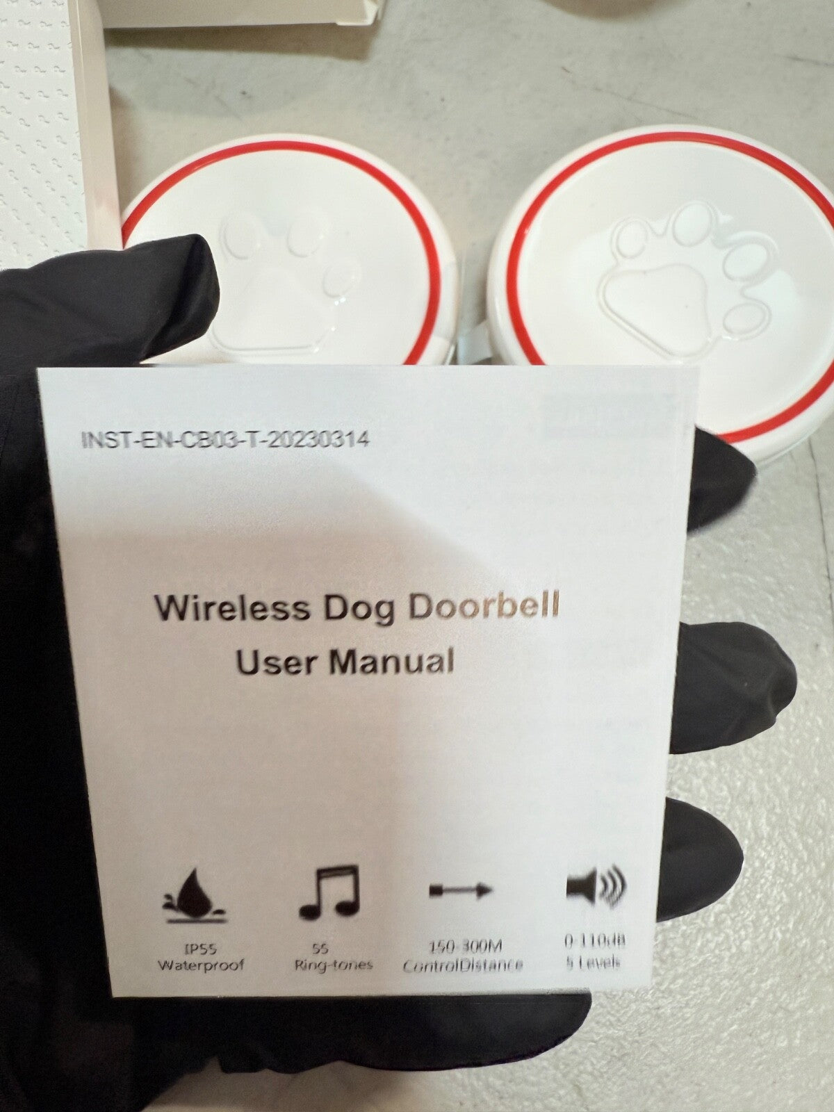 Smart Dog DoorBell Wireless Puppy DoorBell for Potty Training