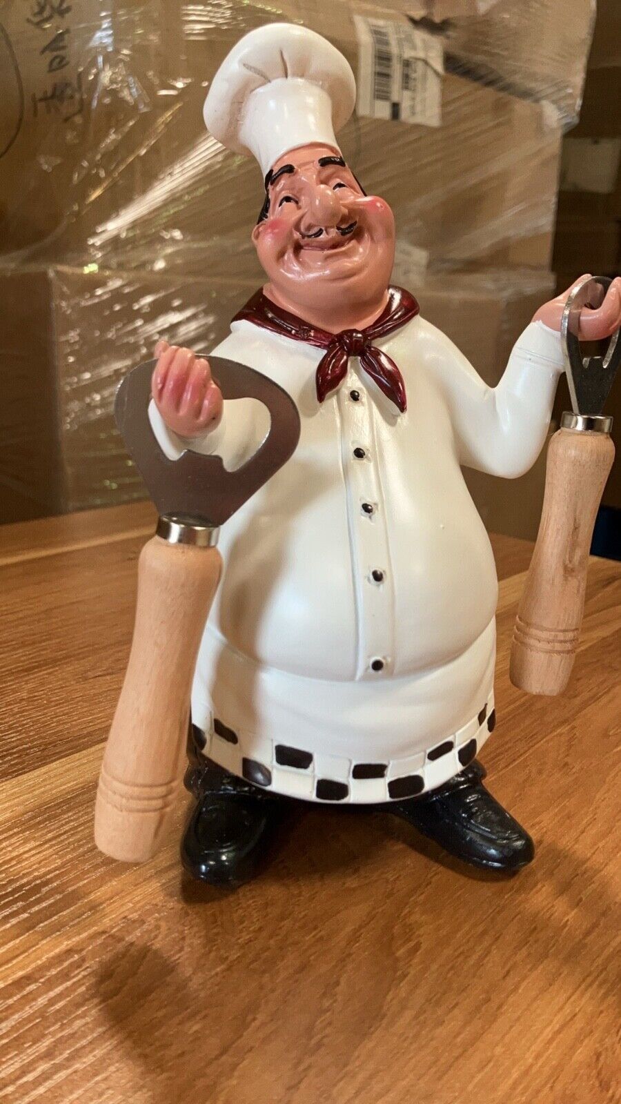 Italian Chef Figurines Kitchen Decor Chef Statue Restaurant Resin Crafts