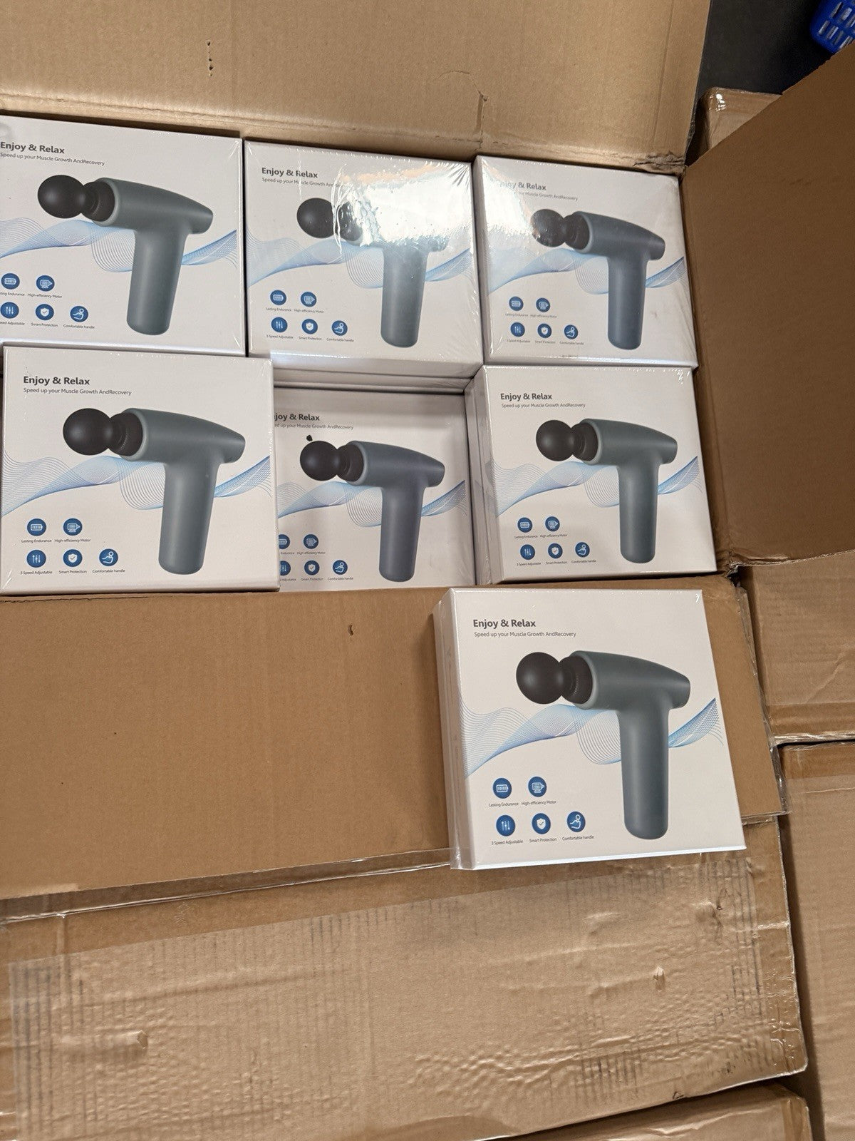 Powerful Massage Gun – 3 Speeds, Silent Brushless Motor, 4 Heads, Endurance