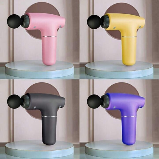 Powerful Massage Gun – 3 Speeds, Silent Brushless Motor, 4 Heads, Endurance