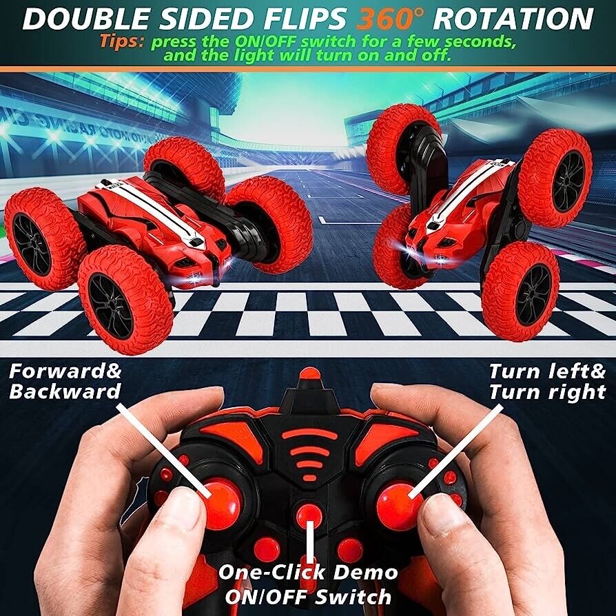 Remote Control Car, RC Car Double Sided Fast Off-Road Stunt RC Toy Car