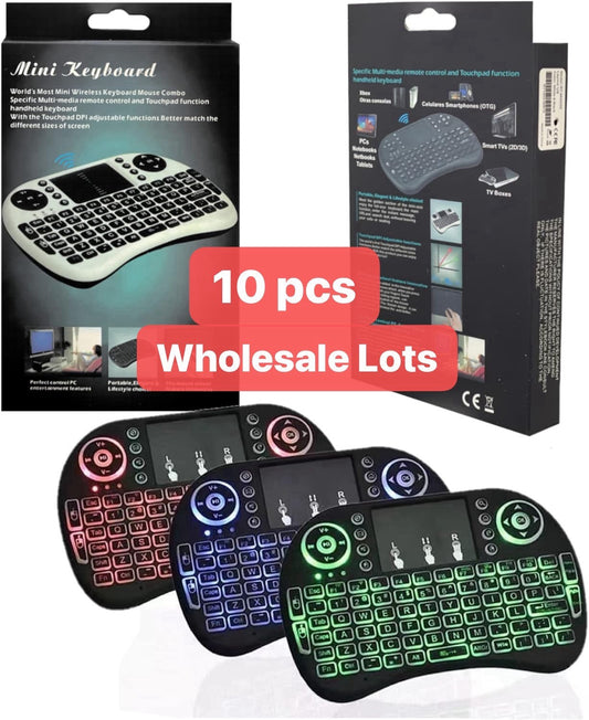 10Pcs-2.4GHz Mini Wireless Keyboard+ Mouse Wireless Touchpad Rechargeable Combos