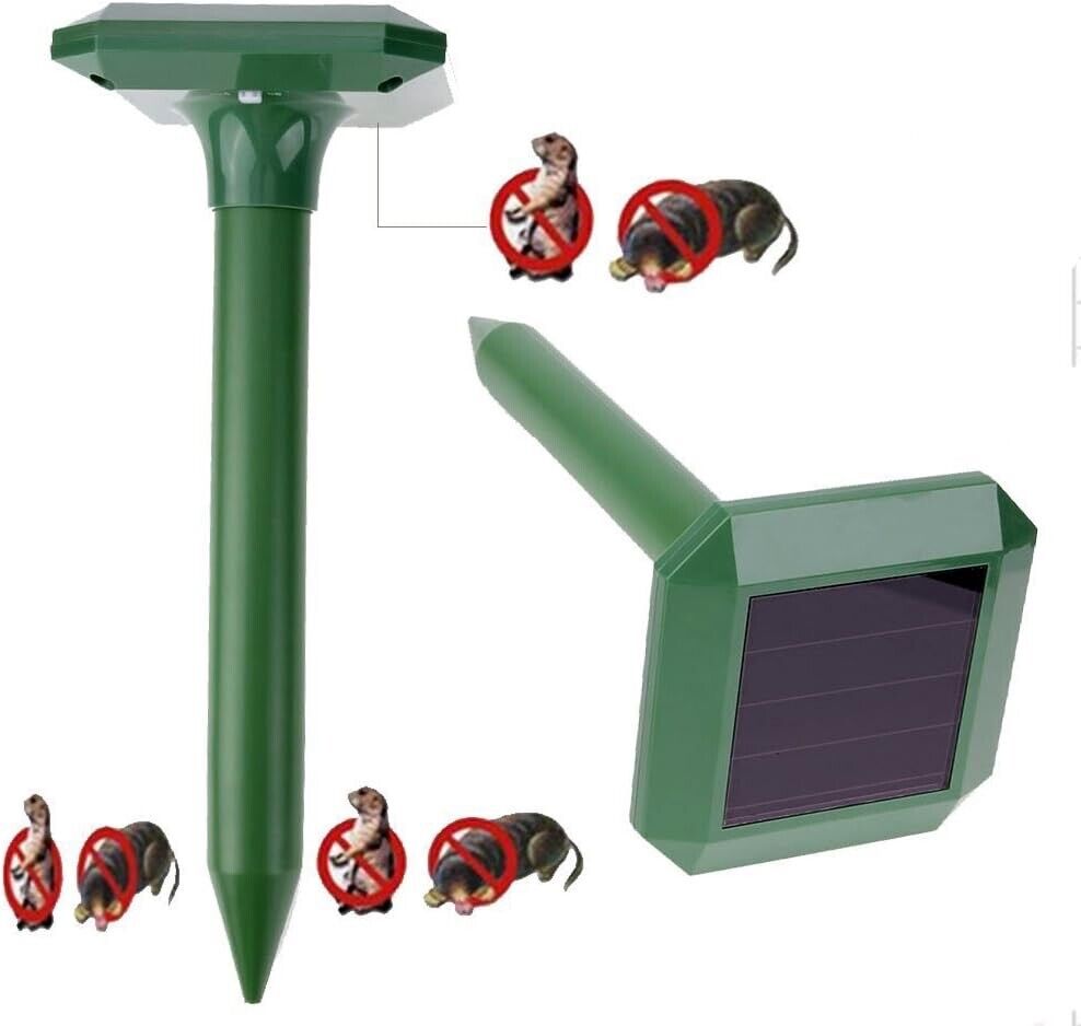 Ultrasonic Pest Repeller Solar Power Repellent Mole Repelle