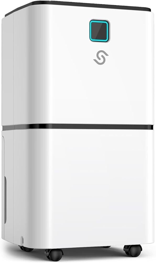 2000 Sq. Ft Dehumidifiers for Large Room and Basements, 30 Pints Dehumidifier with Drain Hose, Auto or Manual Drainage, 0.528 Gallon Water Tank, Auto Defrost, Dry Clothes Function, 24H Timer