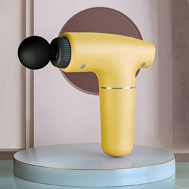 Powerful Massage Gun – 3 Speeds, Silent Brushless Motor, 4 Heads, Endurance