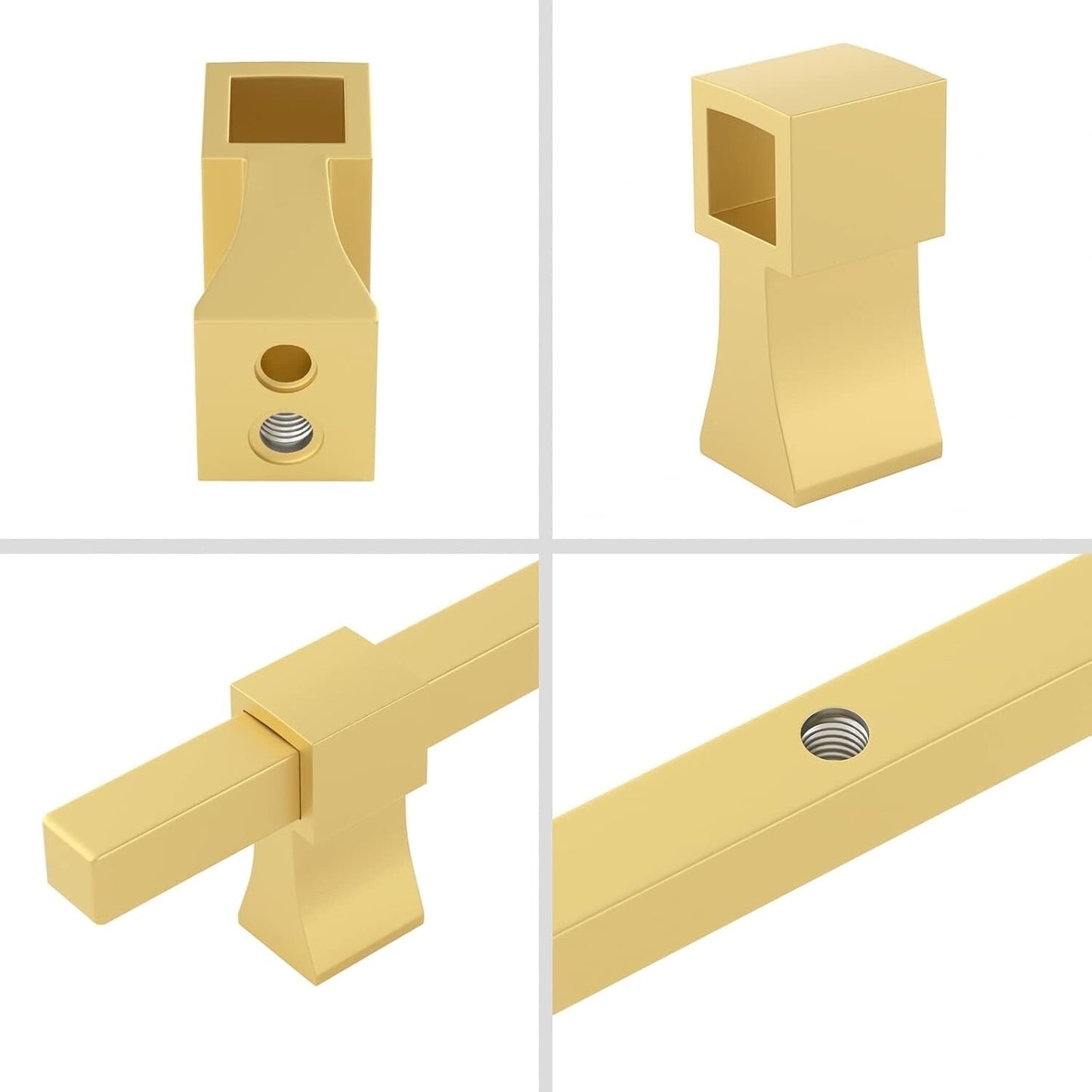 10 Pack Adjustable Black Cabinet Pulls 1-3/8" to 4" (35-102mm) Adjustable Hole D