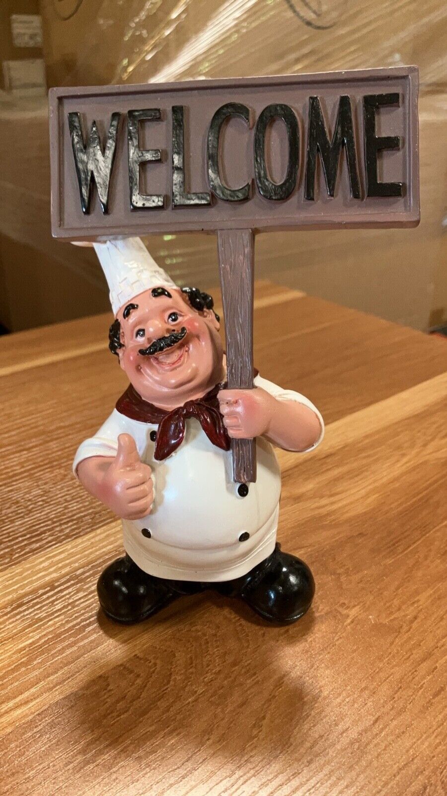 Italian Chef Figurines Kitchen Decor Chef Statue Restaurant Resin Crafts