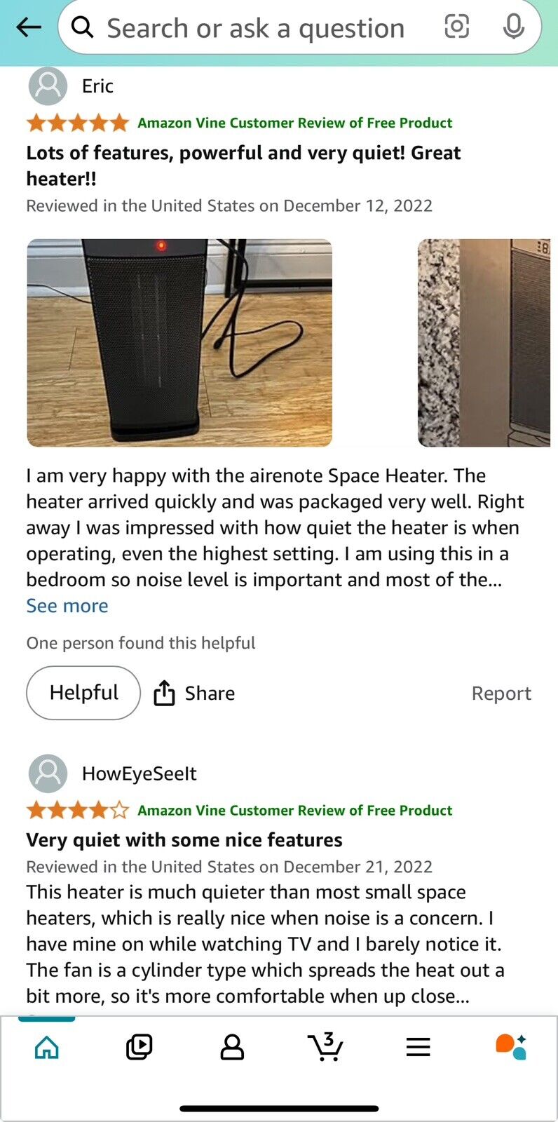 Space Heater 1500W Fast Heating, Electric & Portable Ceramic Heaters indoor only