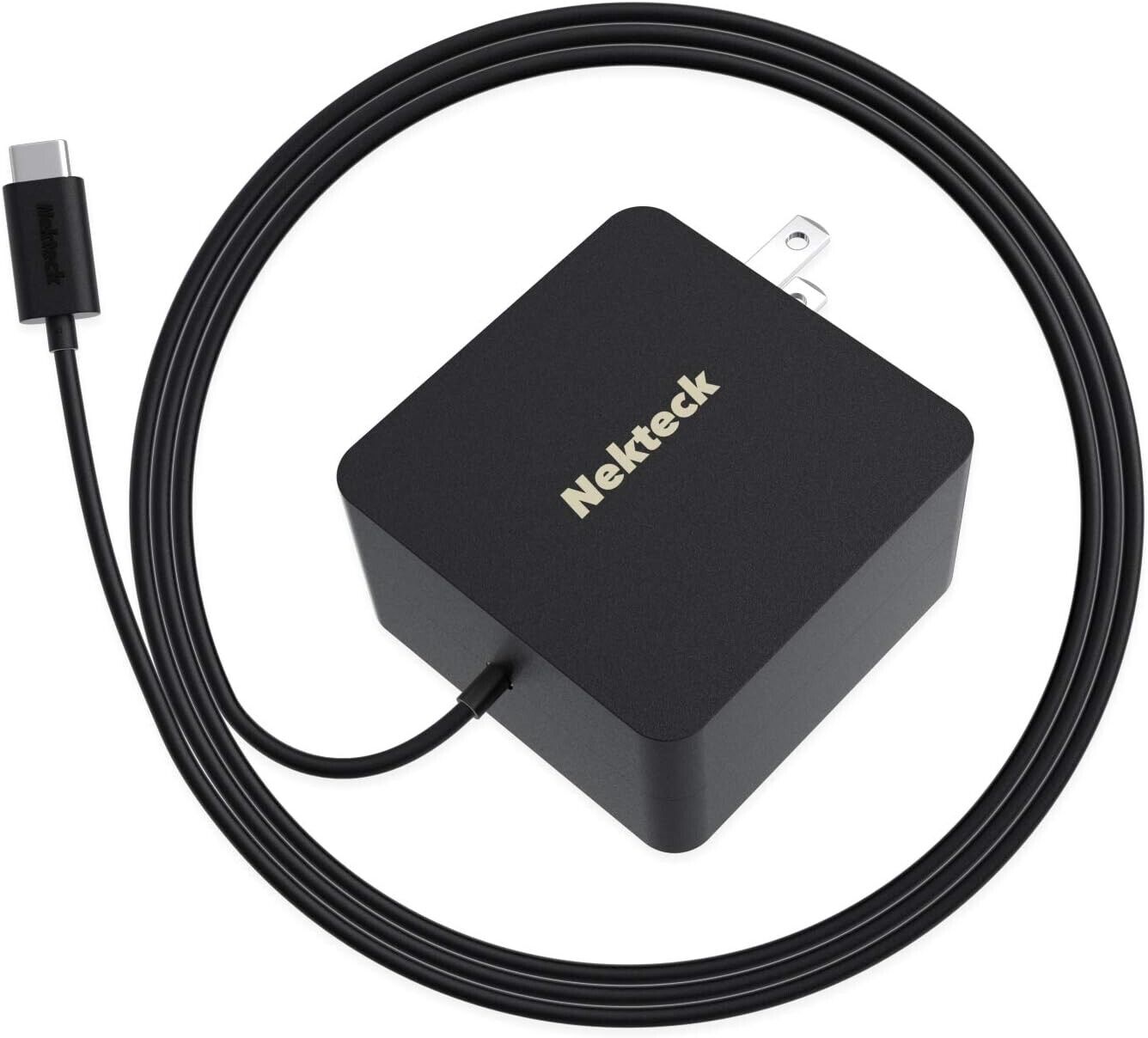 Nekteck 45w USB-C Charger with Attached 6ft Long Cable, PD.3[USB-IF Certified],