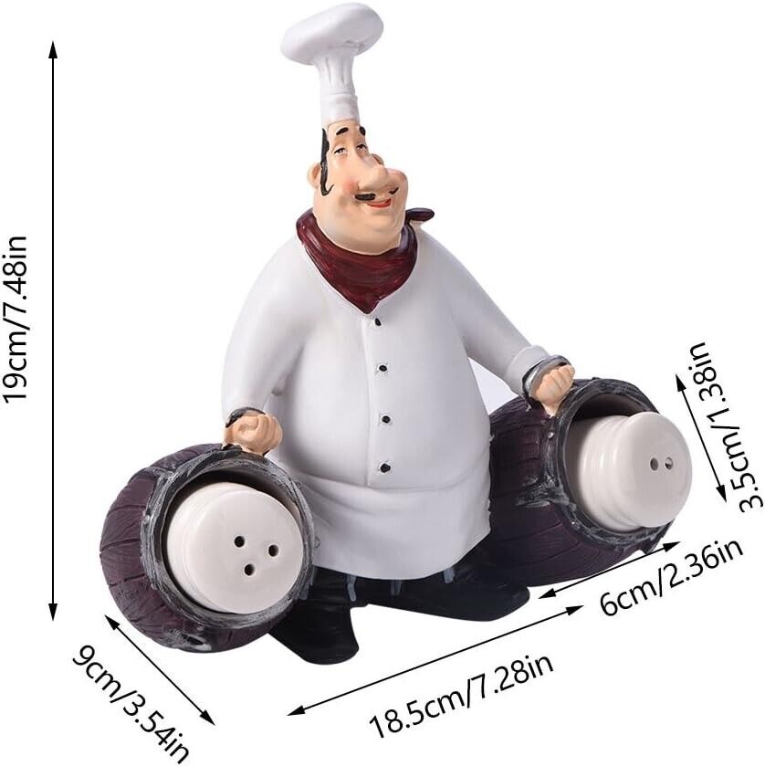 Italian Chef Figurines Kitchen Decor Chef Statue Restaurant Resin Crafts