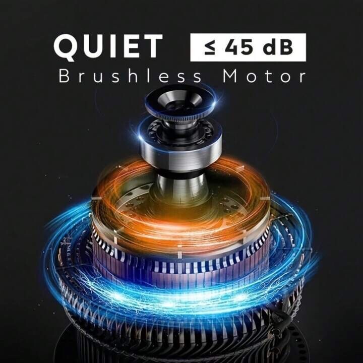 Powerful Massage Gun – 3 Speeds, Silent Brushless Motor, 4 Heads, Endurance