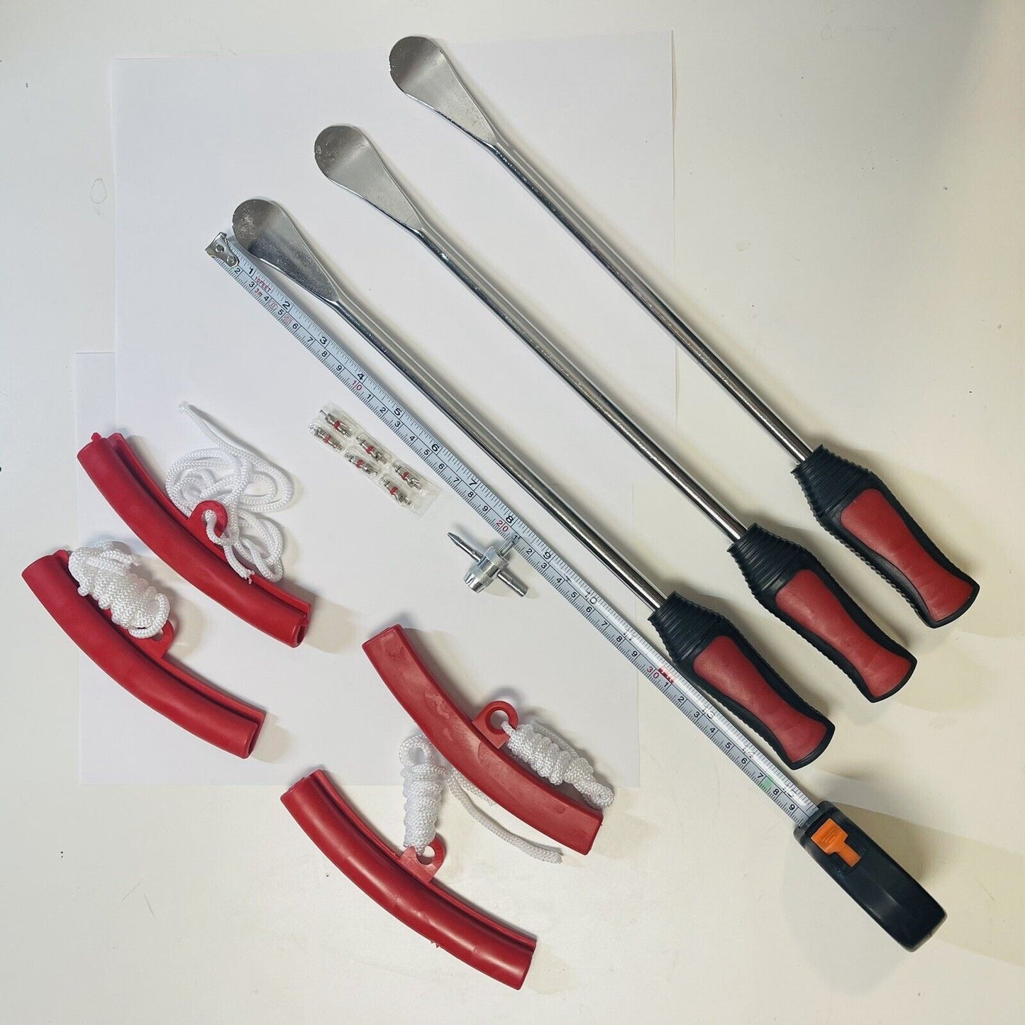 15inch Tire Spoons Iron Set Steel Tire Changing Removal Rim Protector Valve Tool