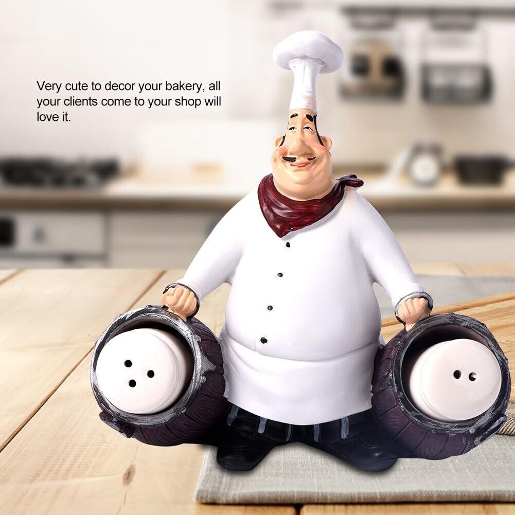 Italian Chef Figurines Kitchen Decor Chef Statue Restaurant Resin Crafts