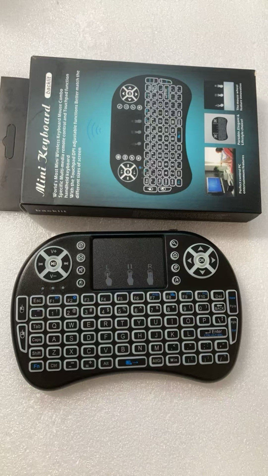 10Pcs-2.4GHz Mini Wireless Keyboard+ Mouse Wireless Touchpad Rechargeable Combos