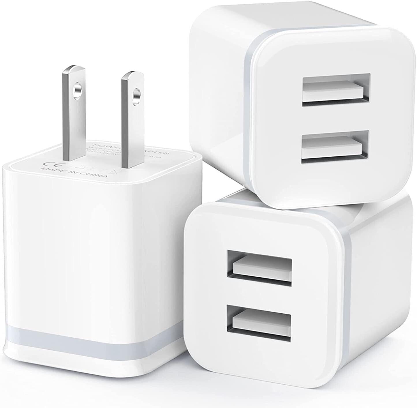 6 件 USB 壁式充电器，5V 2.1A 电源适配器通用旅行充电器