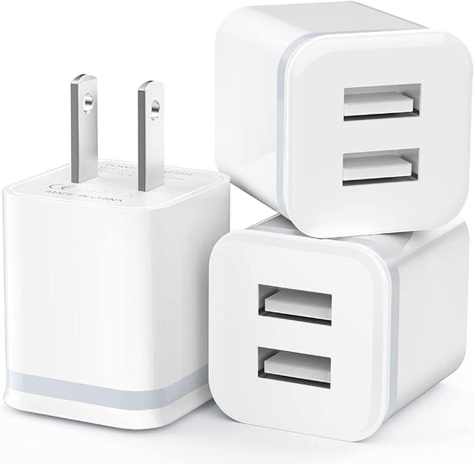 6 件 USB 壁式充电器，5V 2.1A 电源适配器通用旅行充电器