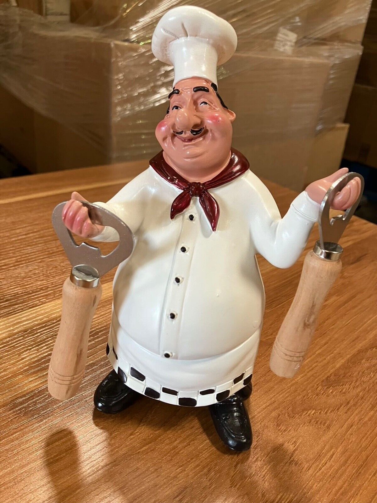 Italian Chef Figurines Kitchen Decor Chef Statue Restaurant Resin Crafts