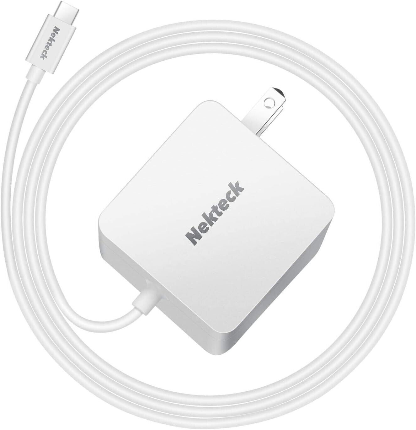 Nekteck 45w USB-C Charger with Attached 6ft Long Cable, PD.3[USB-IF Certified],