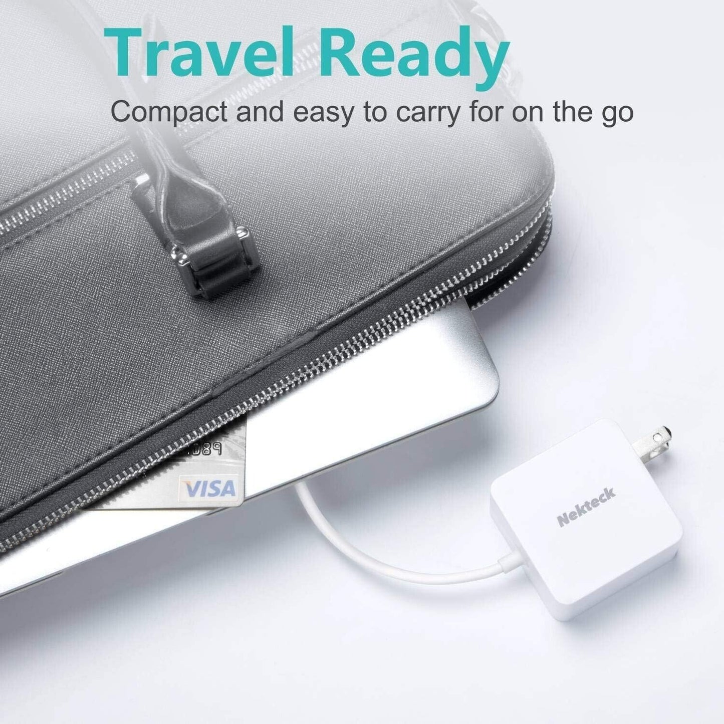 Nekteck 45w USB-C Charger with Attached 6ft Long Cable, PD.3[USB-IF Certified],