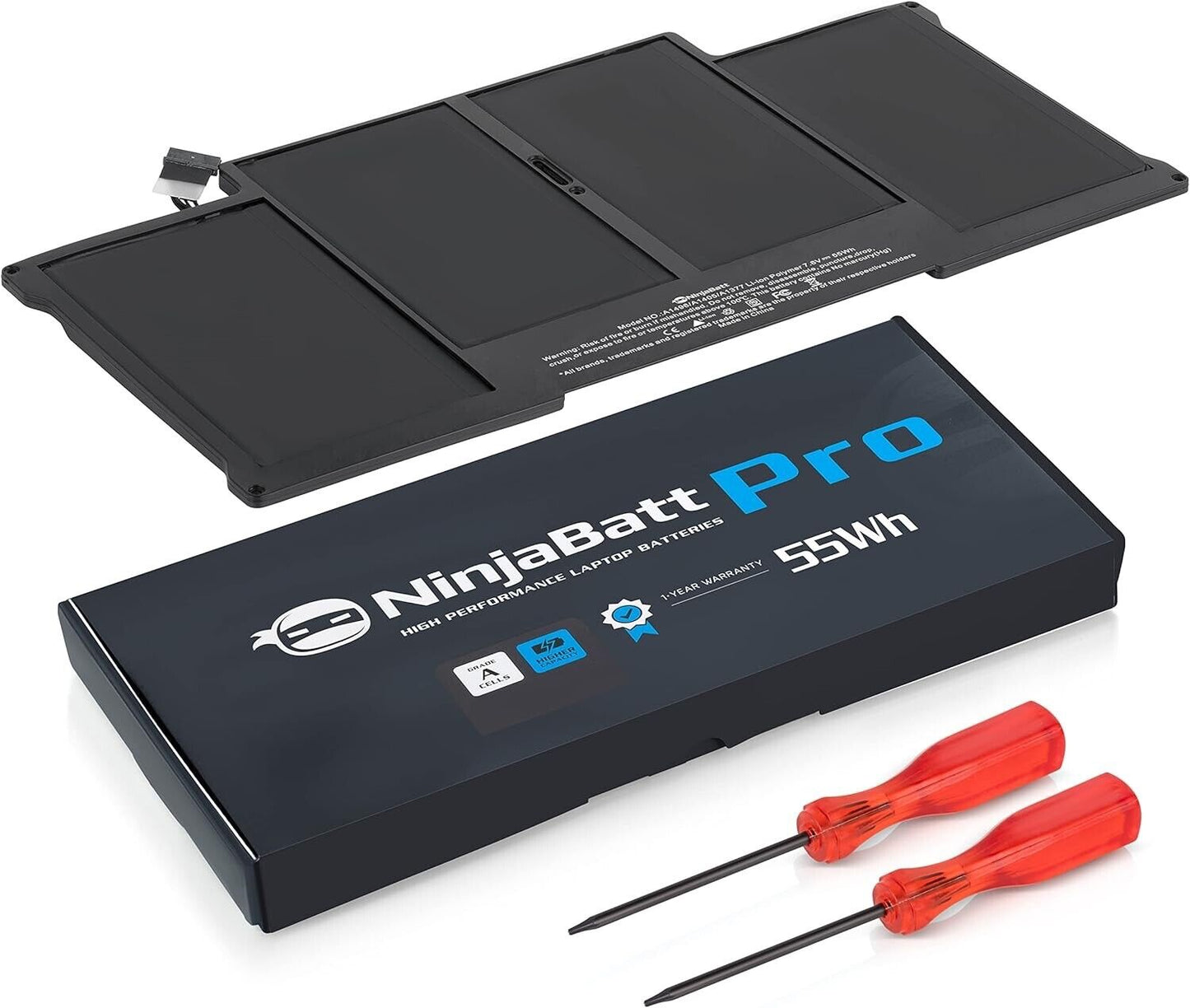 NinjaBatt Battery A1466 A1496 A1494 for Apple MacBook Air 13 Inch