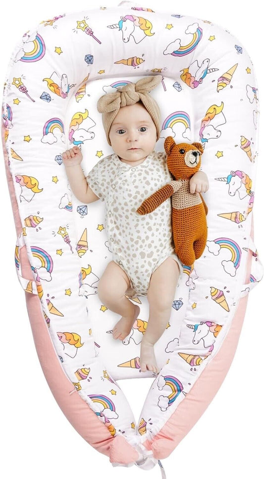 Baby Lounger for Newborn, Soft Breathable Lounger Cover Fits 0-24 Months