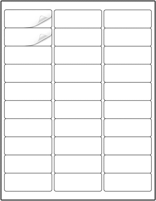 15,000 Labels (500 Sheets)  1" x 2-5/8"  Address Labels Laser Ink jet Address Blank Shipping Labels Self Adhesive 30 UP