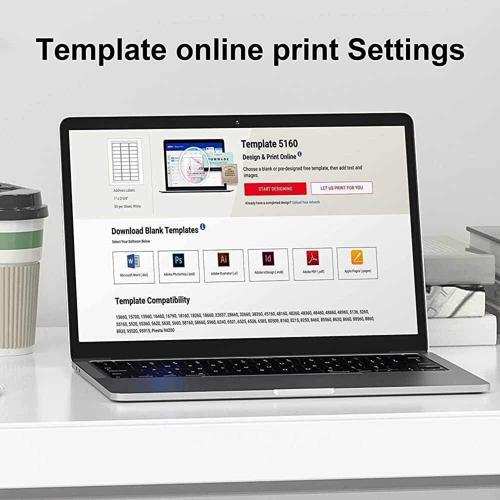 15,000 Labels (500 Sheets)  1" x 2-5/8"  Address Labels Laser Ink jet Address Blank Shipping Labels Self Adhesive 30 UP